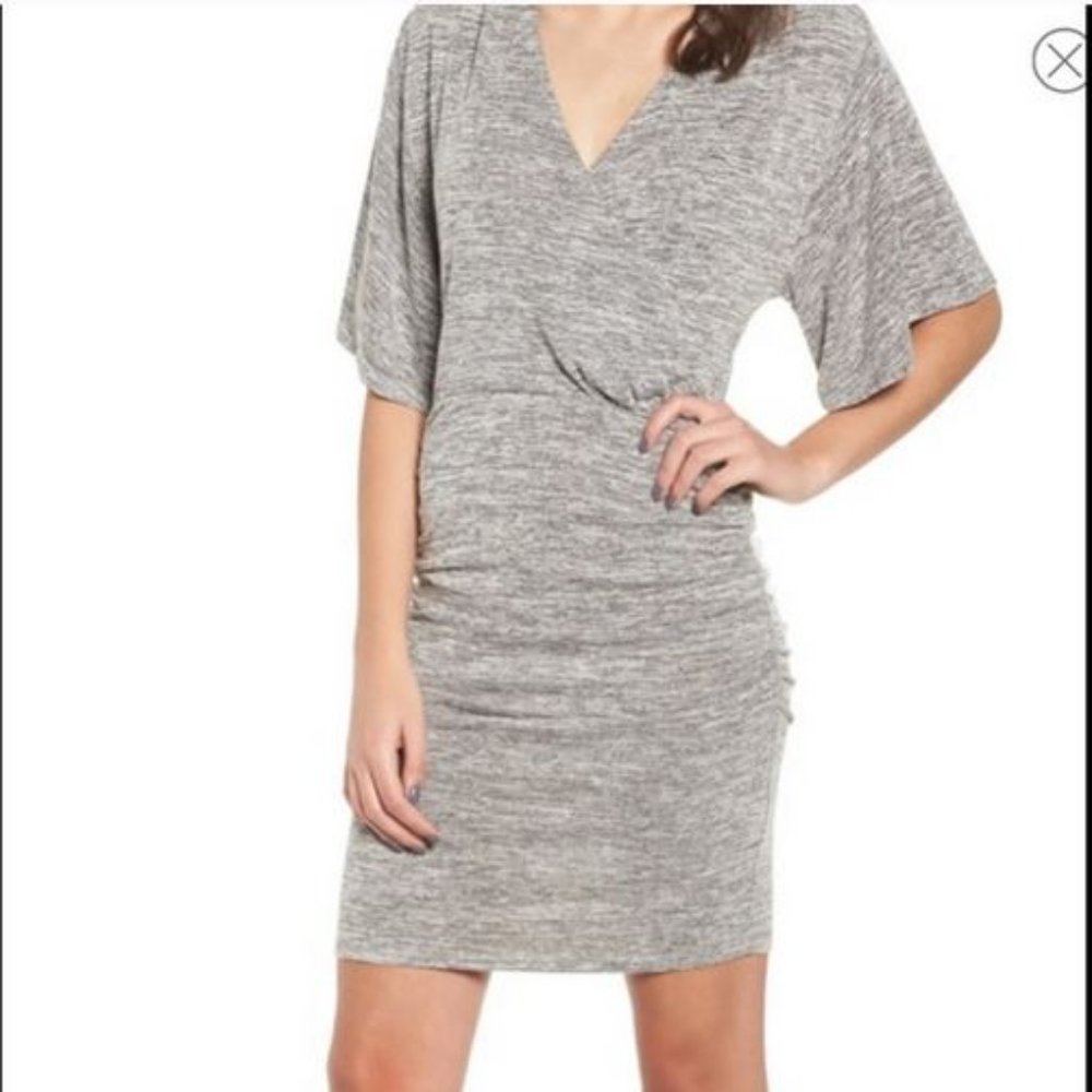 Leith Jersey Dolman Dress - Grey Cloudy Heather, Size L